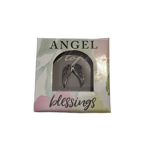 Metal Angel Wing Lapel Pin - Hope