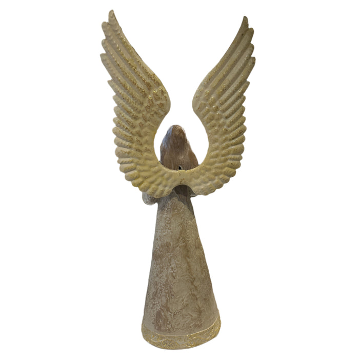 11" Elegant Praying Grey Angel Figurine