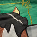 Derby Horse in Horseshoe Applique Garden Flag