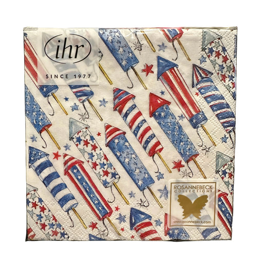 Patriotic Rockets Paper Cocktail Napkins (20 Count)