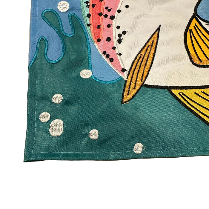 Trout Applique Garden Flag