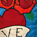 Traditional Love Heart Applique Decorative Flag