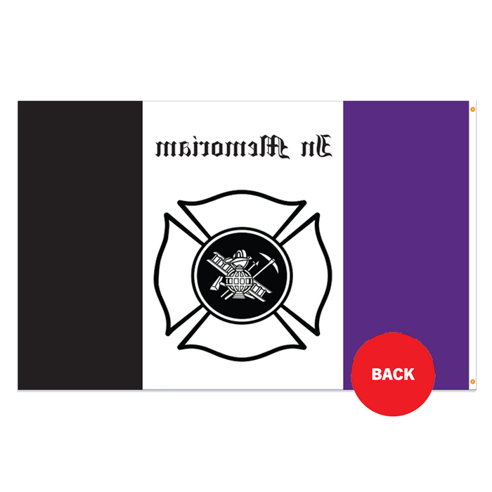 In Memoriam Fire Department Polyester Flag - Made in USA