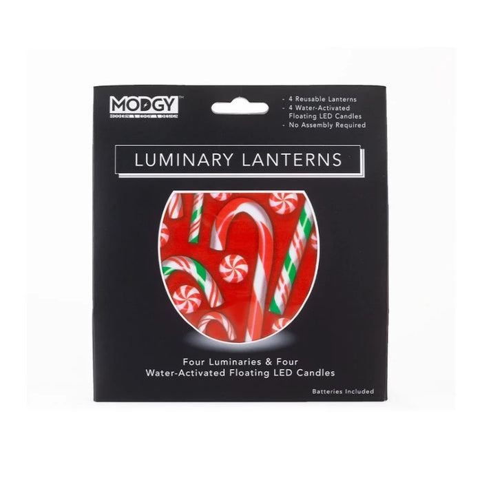 Christmas Candy Canes Expandable Luminary Lanterns