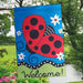 Ladybug Welcome Applique Banner Flag