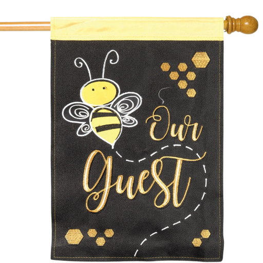 Bee Our Guest Burlap Banner Flag