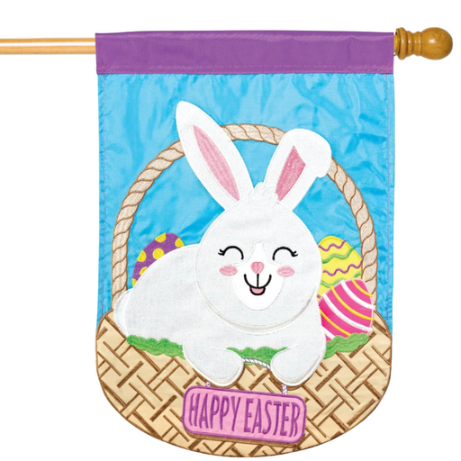 Easter Bunny Shaped Basket Applique Banner