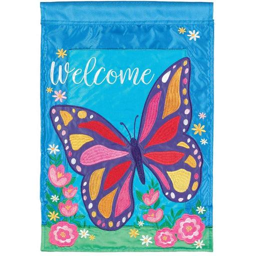 Large Butterfly Applique Banner Flag