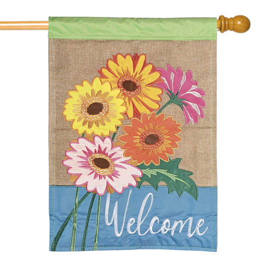 Welcome Gerbers Applique Banner Flag
