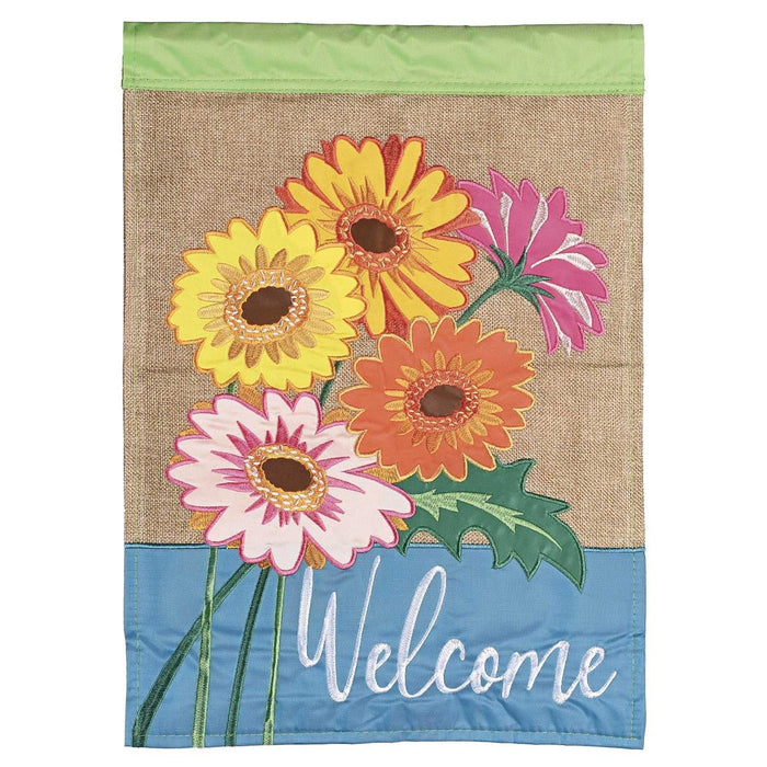 Welcome Gerbers Applique Banner Flag