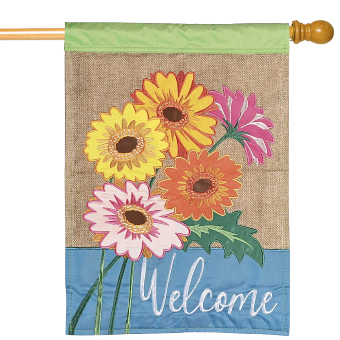Welcome Gerbers Applique Banner Flag