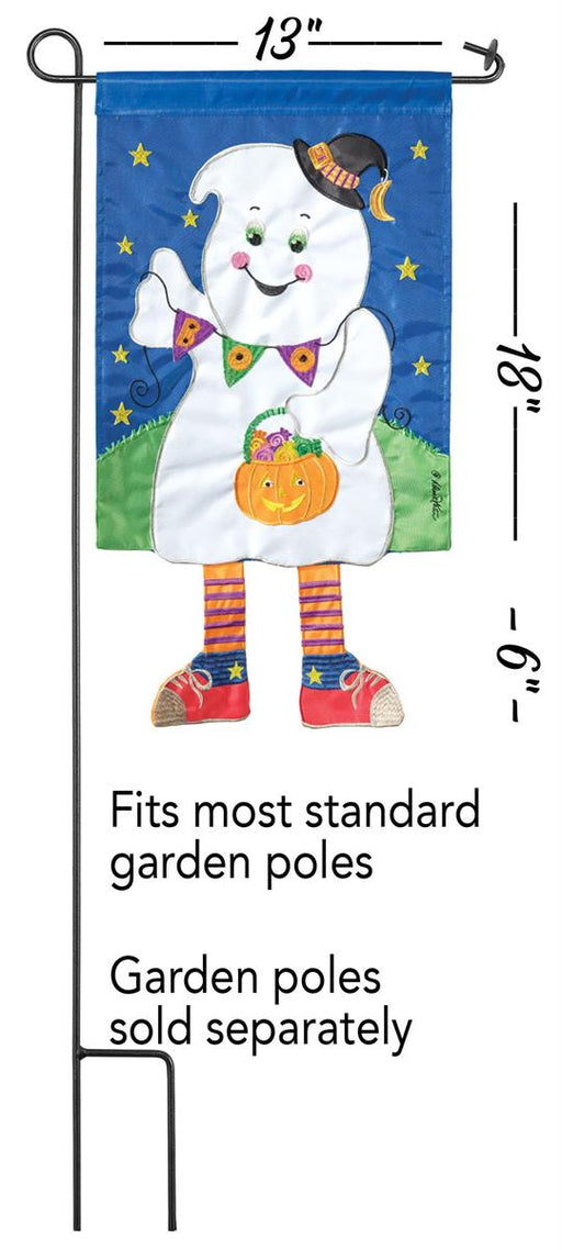 Ghost Boo Crazy Legs Garden Flag