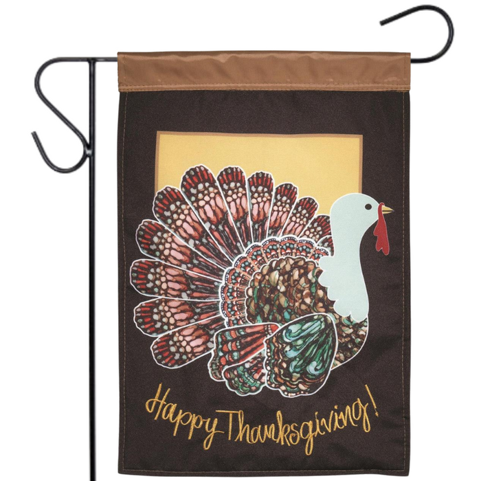 Traditional Thanksgiving Applique Garden Flag