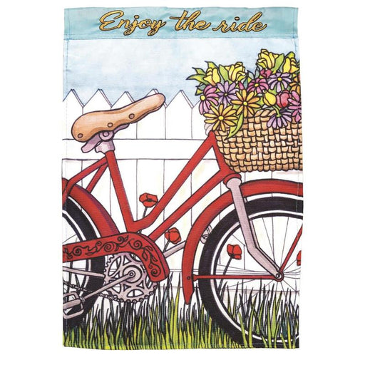 Enjoy the Ride Flowers Garden Flag