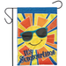 Sun It's Summertime Applique Garden Flag
