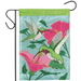 Hummingbirds Hibiscus Applique Garden Flag