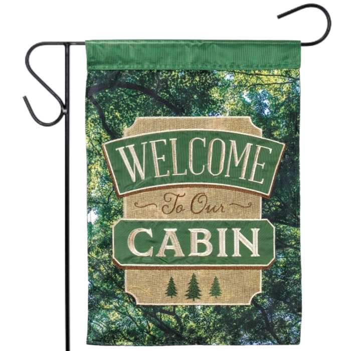 Welcome to Our Cabin Garden Flag
