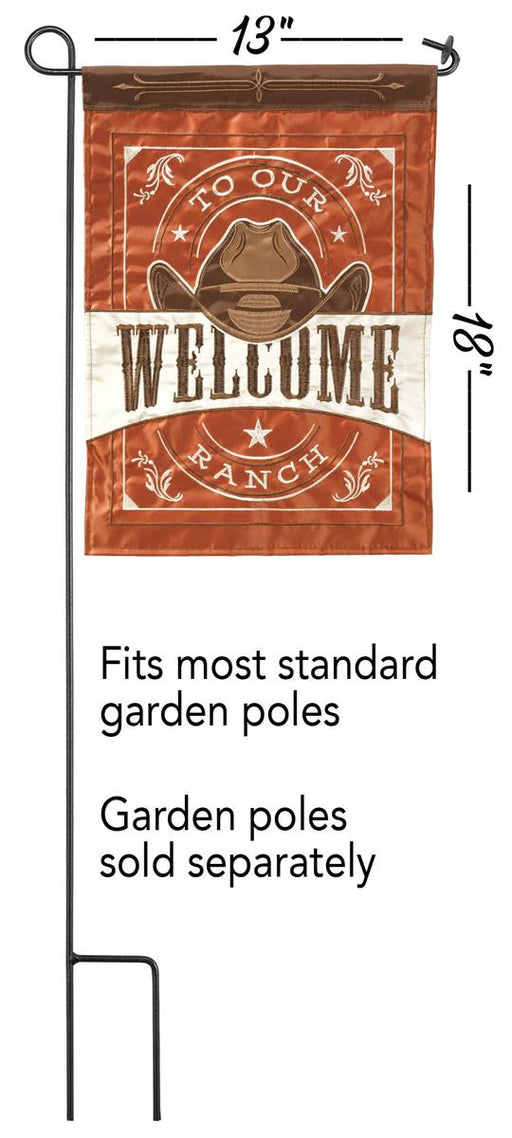 Welcome to the Ranch Applique Garden Flag