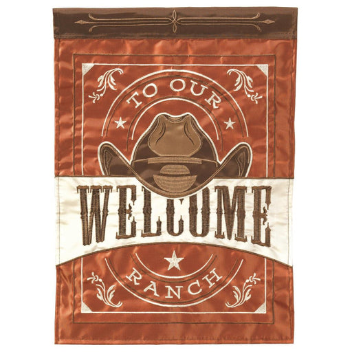 Welcome to the Ranch Applique Garden Flag