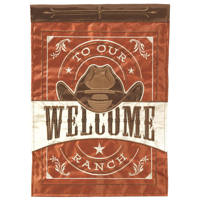 Welcome to the Ranch Applique Garden Flag