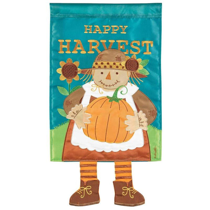 Scarecrow Girl Crazy Legs Garden Flag