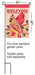 Welcome Redbirds Applique Garden Flag