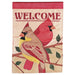 Welcome Redbirds Applique Garden Flag