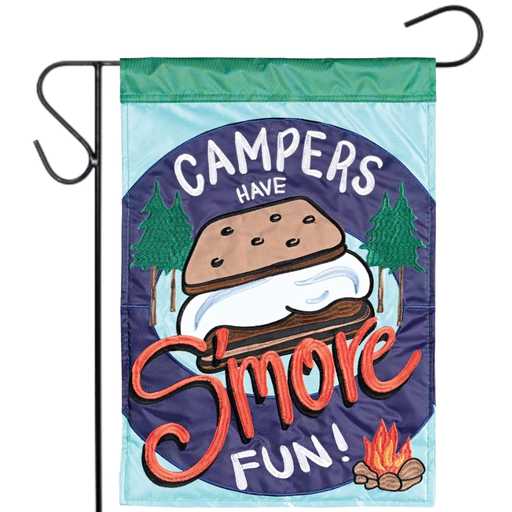 Campers Have Smore Fun Applique Garden Flag