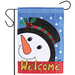 Holly Hat Snowman Garden Flag