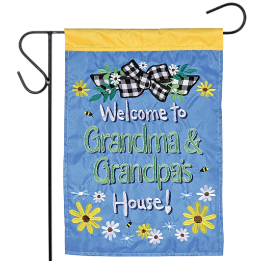 Grandma & Grandpa's Applique Garden Flag