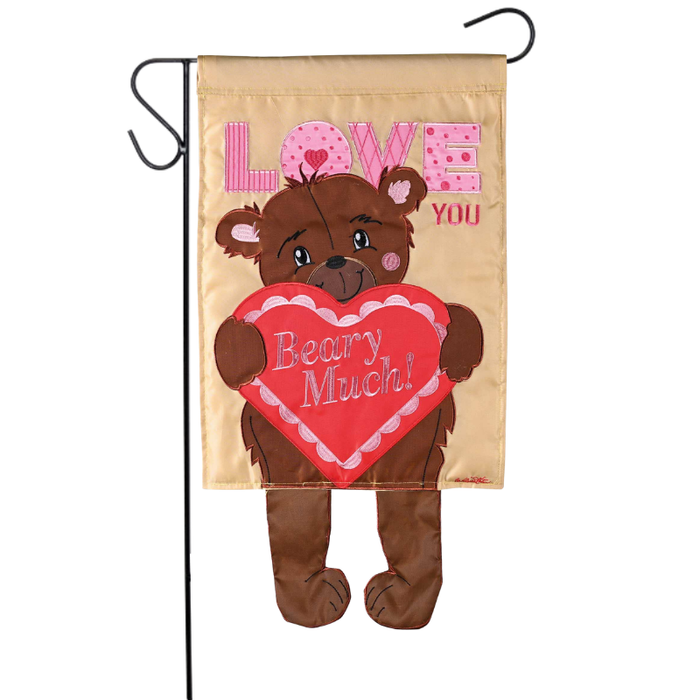 Love You Beary Much Crazy Legs Garden Flag