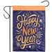 Happy New Year Embroidered Garden Flag
