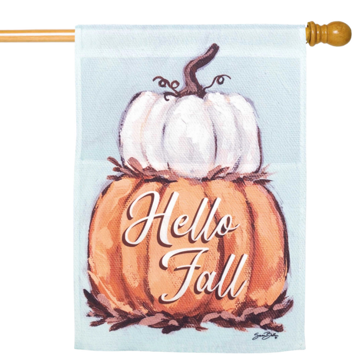 Stacked Pumpkins Banner Flag