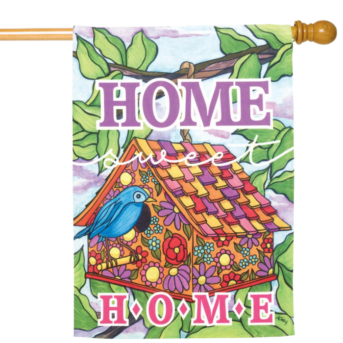Home Sweet Home Birdhouse Banner Flag
