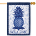 Blue Pineapple Banner Flag
