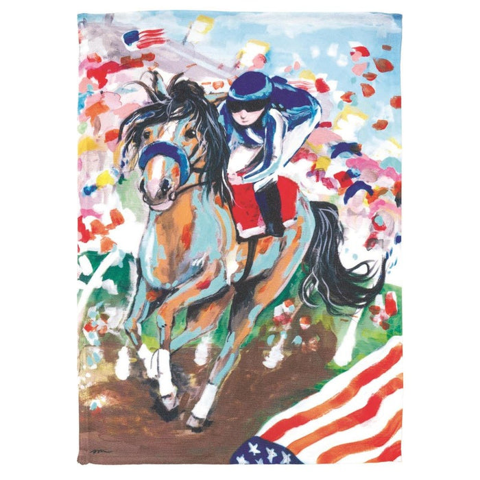 Derby Jockey Garden Flag