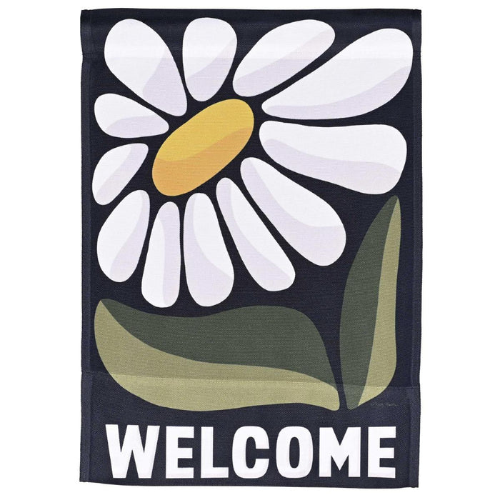 Flower Power Daisy Welcome Decorative Flag