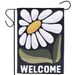Flower Power Daisy Welcome Garden Flag