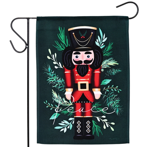 Nutcracker Peace Garden Flag