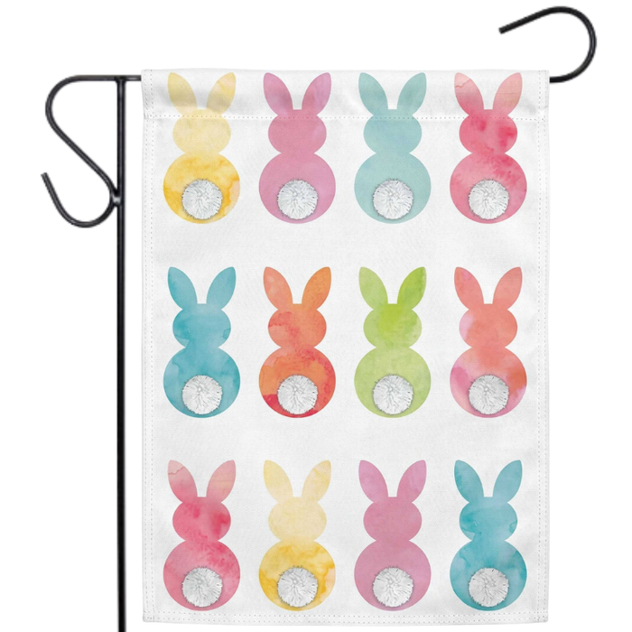 Cotton Tail Bunnies Garden Flag