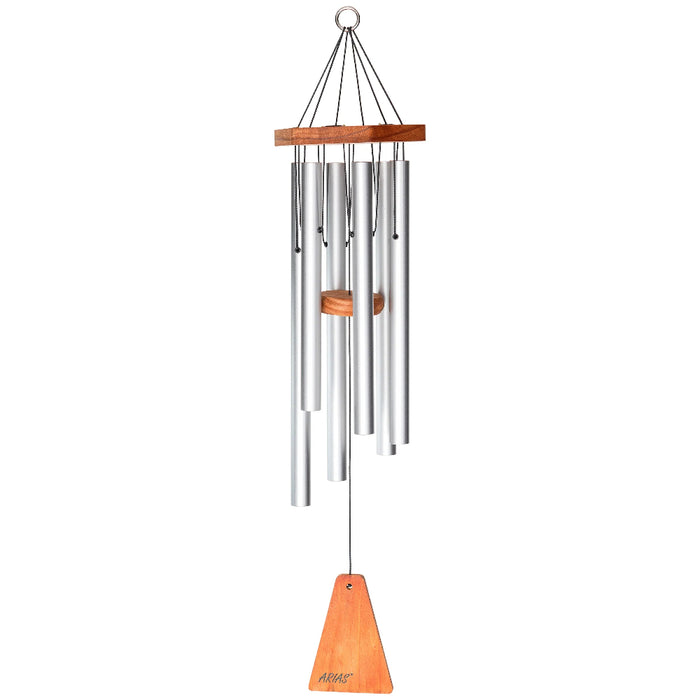 29" Arias Satin Silver Wind Chime (6 Tubes)
