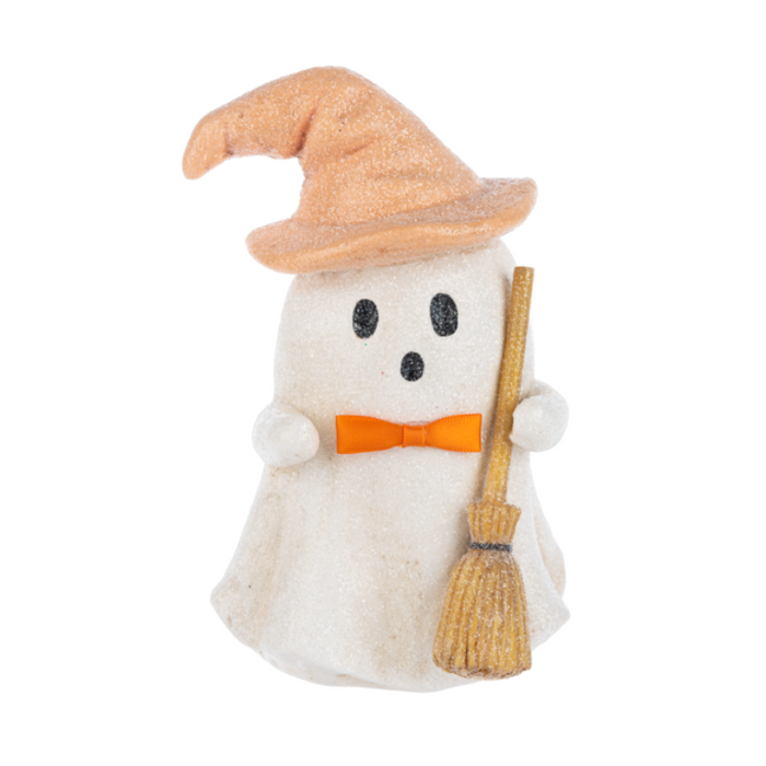 Party Ghost Figurine with Broom