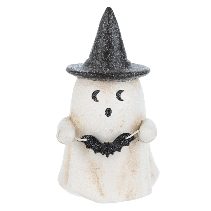 Party Ghost Figurine with Bat