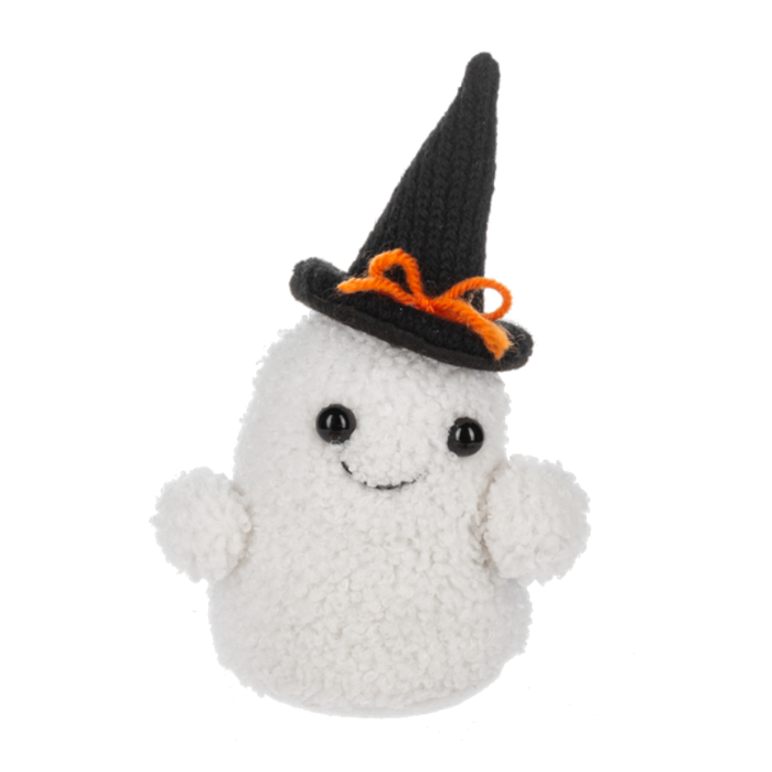 Ghost Plush Table Decor w/ Witch Hat