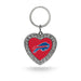 Buffalo Bills Rhinestone Heart Keychain