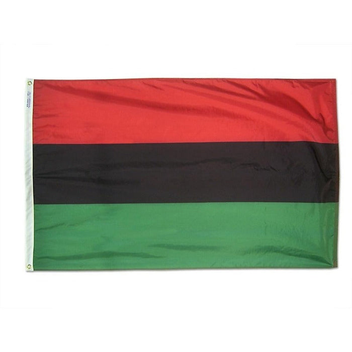 red, black, and green horizontal striped flag