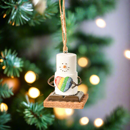 Rainbow Heart S'mores Ornament