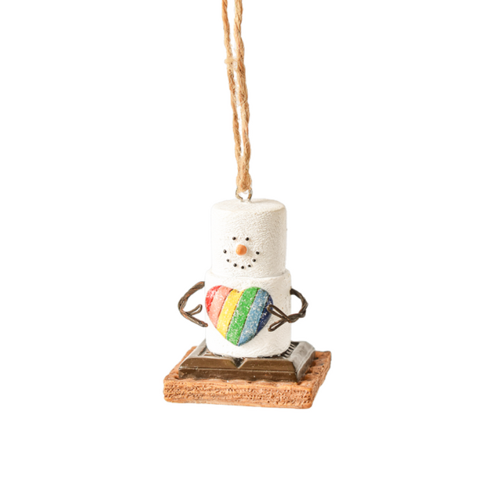 Rainbow Heart S'mores Ornament