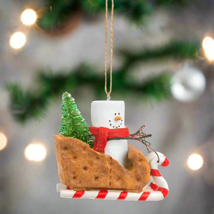 Graham Cracker Sled S'mores Ornament