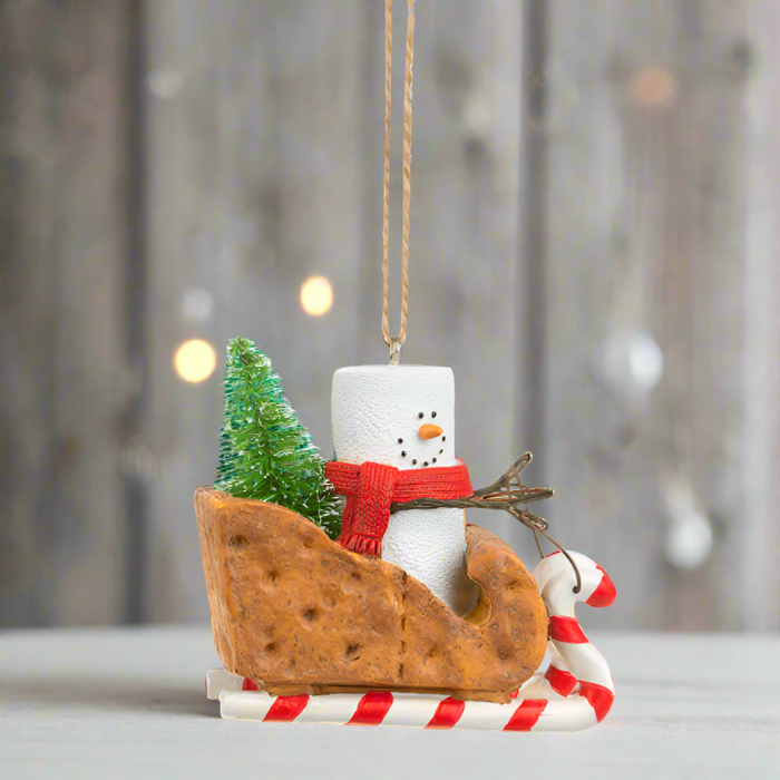 Graham Cracker Sled S'mores Ornament